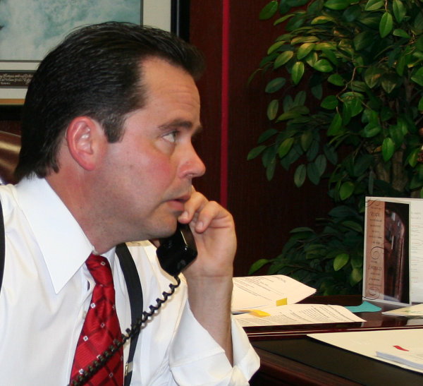 Brent Rinehart with family outdoors